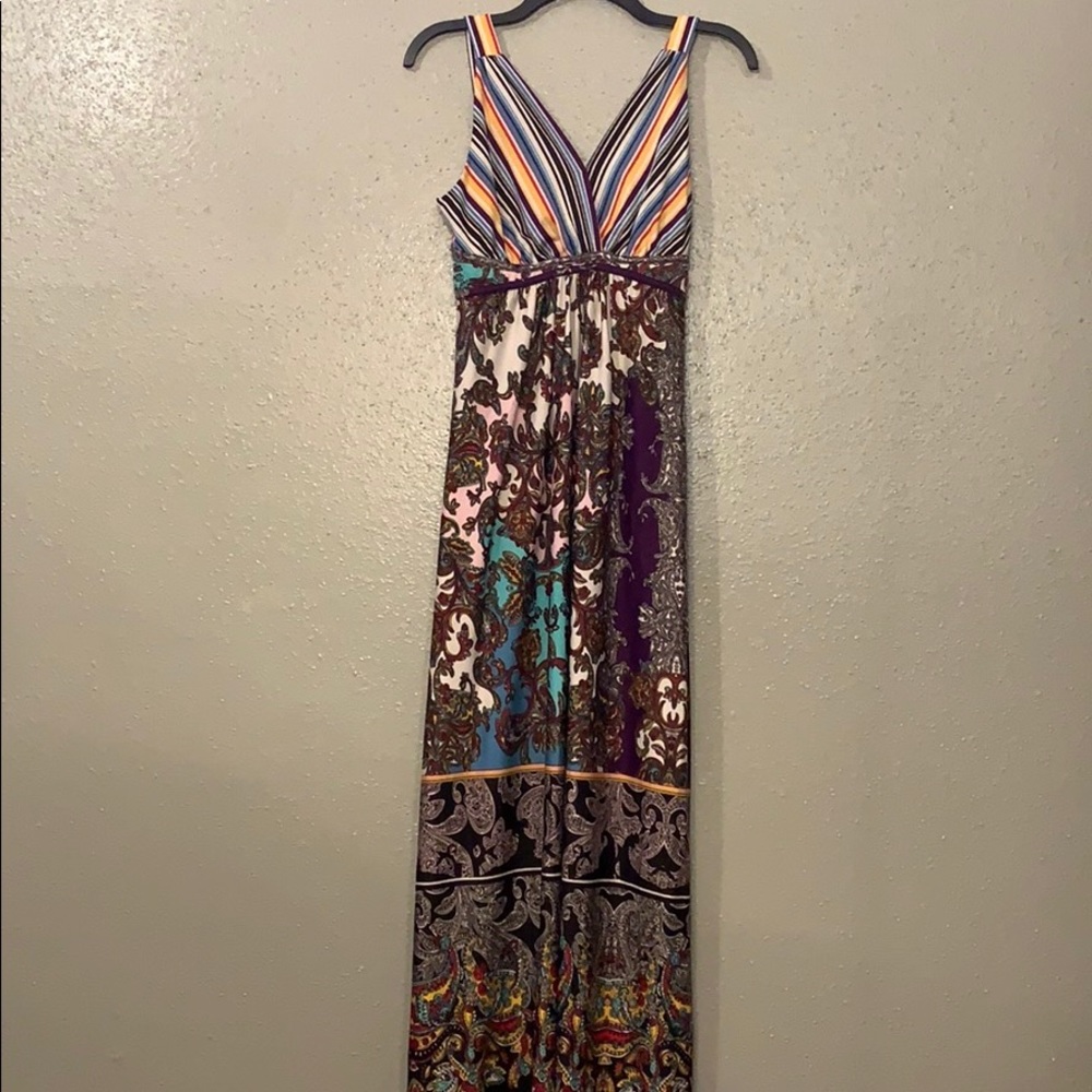 V Neck Multi Color Sundress